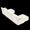 Exquisite 4 Seater Sofa Set With 2 Ottomans Frame, High Resilience Cushions - Premium White - Image 16