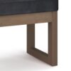 Milltown - Footstool Small Ottoman Bench - Distressed Black - Image 4