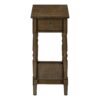 Accent End Table, 2 Tier, Storage Drawer, Traditional - Espresso - Image 2
