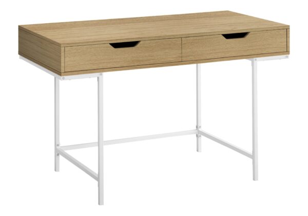 Computer Desk For Home Office, Laptop, Storage Drawers, Contemporary & Modern - Natural