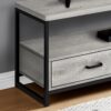 TV Stand, Console, Media Entertainment Center, Storage Drawers, Living Room, Bedroom, Contemporary, Modern - Gray - Image 8