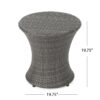 Thrive - Hourglass Rattan Table With No Glass Top - Gray - Image 3