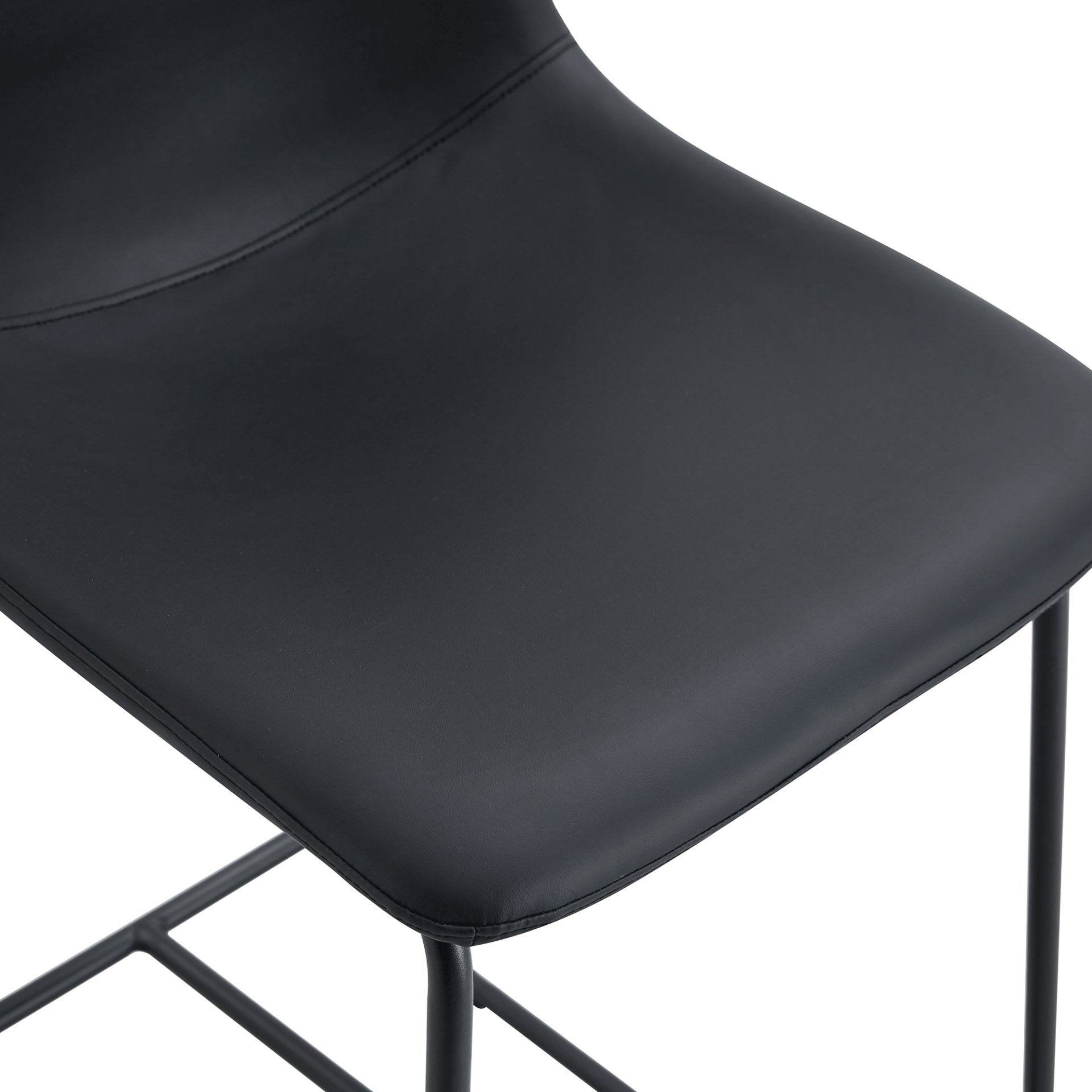 (Set of 2) Modern Minimalist Style Material Bar Stools, Suitable For Kitchen, Bar And Modern Home Design - Black - Image 18