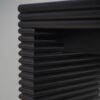 Modern Wood Console Table With Ribbed Legs - Antique Black / Black - Image 6