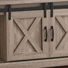 TV Stand, Console, Media Entertainment Center, Storage Cabinet, Transitional - Taupe - Image 2