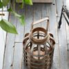 Decorative Lantern With Handle, Wooden Lantern For Indoor Outdoor, Home Garden Wedding - Silver - Image 5