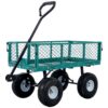Steel Garden Cart With Mesh Removable Sides 3 Cu Ft 550 Lb Capacity Steel - Green - Image 4