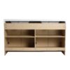 Contemporary Freestanding Bathroom Vanity With White Double Resin Sink & Soft Close Doors - Oak - Image 11
