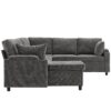 Sectional Sofa Versatile Sofa Bed Sofa Sleeper U - Shaped Sofa With Ample Storage Space, 2 Cup Holders And Charging Ports For Living Room - Beige Gray - Image 19
