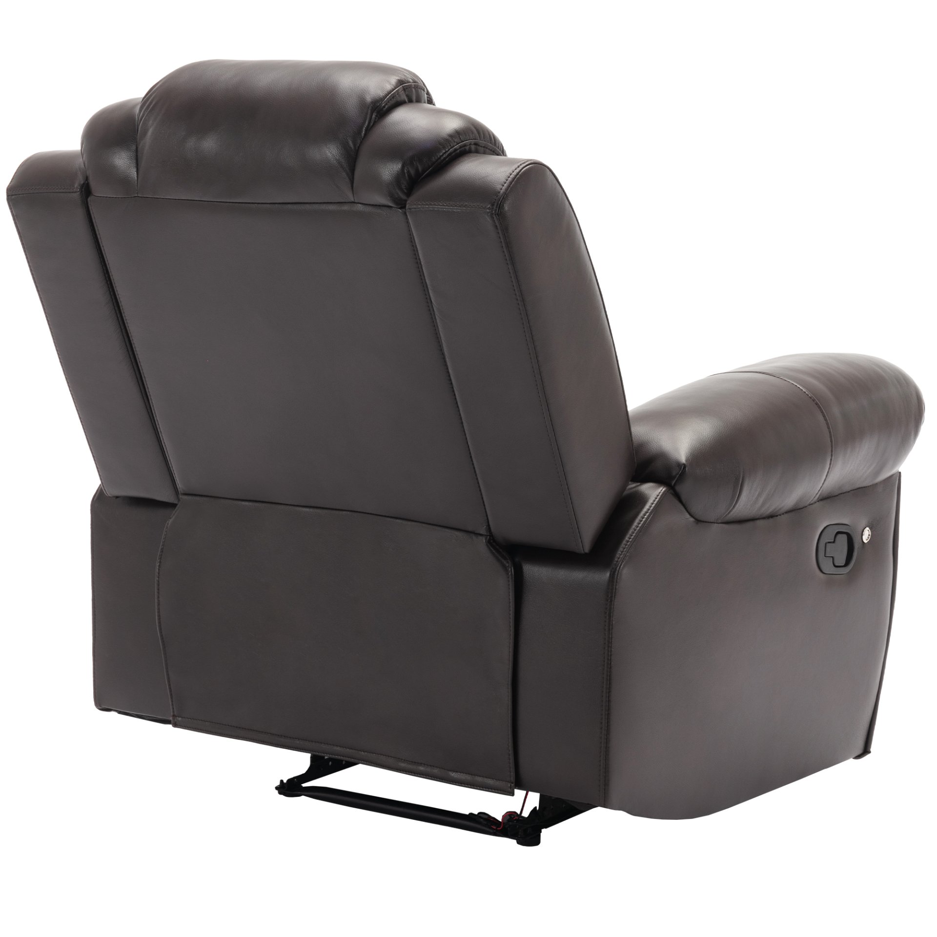 Home Theater Seating Manual Recliner Chair With Led Light Strip For Living Room - Brown - Image 12