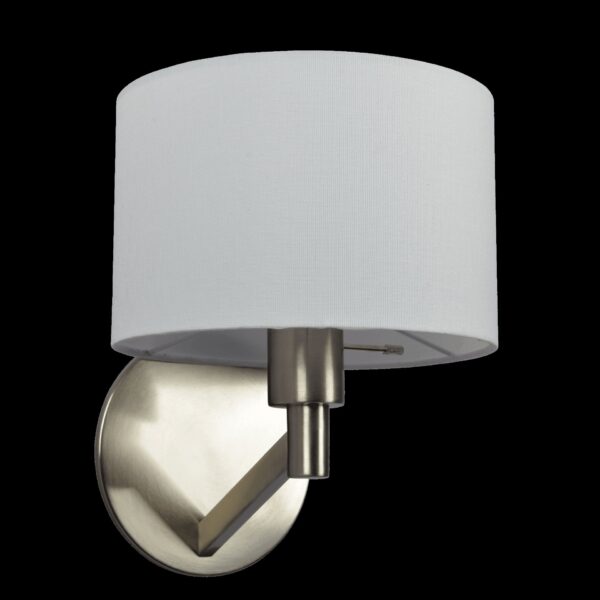 Nebula - Base Wall Lamp With Rotary Switch Shade - Brushed Nickel / Silver / White