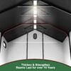 8 Ft. W X 12 Ft. D Plastic Storage Shed With Floor - Black / Gray - Image 7