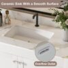 43" Bathroom Vanity, Multi Functional Cabinet, Doors And Drawer - White - Image 7
