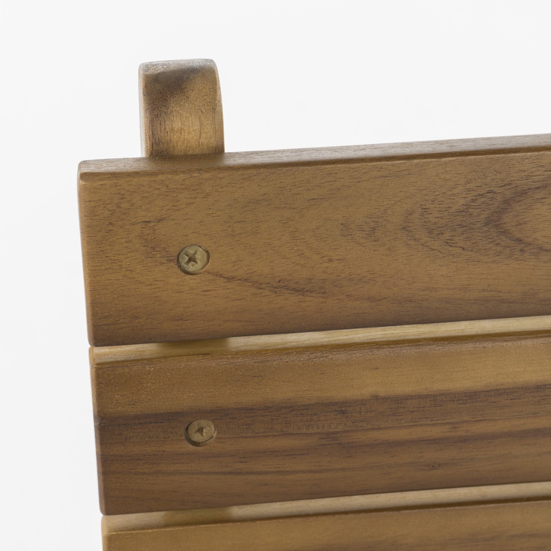 Natural 5 Piece Wood Outdoor Patio Dining Set - Natural Stained - Image 7