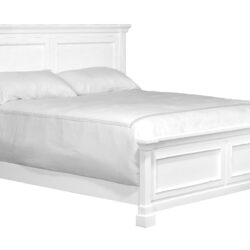 Queen Coastal Panel Bed - White