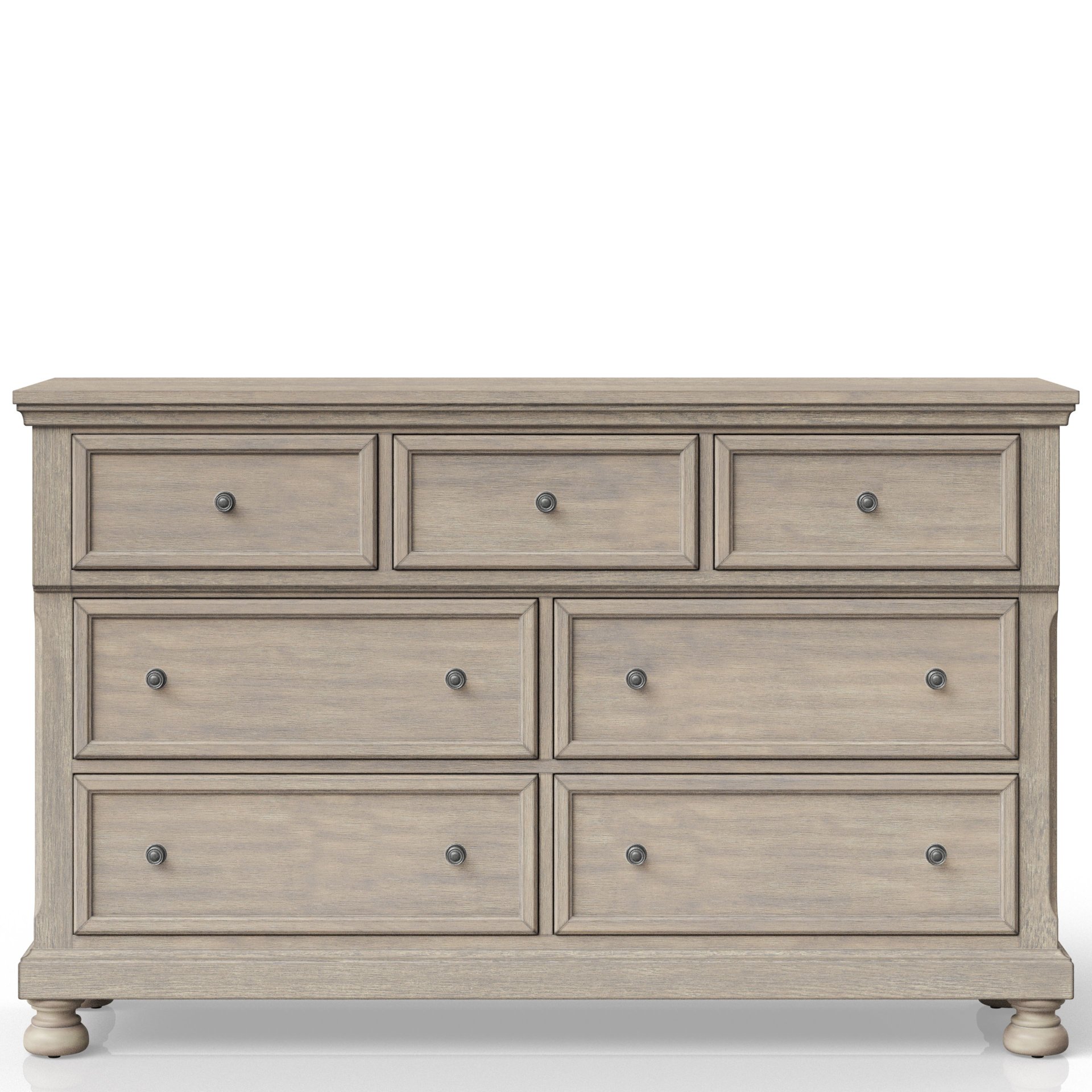 Seven Drawer Dresser - Antique Gray - Image 4