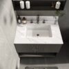 Elegant Bathroom Vanity Top With Undermount Sink - White Sintered Stone - Image 2