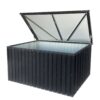 Metal Storage Box Store Large Out Door Use - Black - Image 9