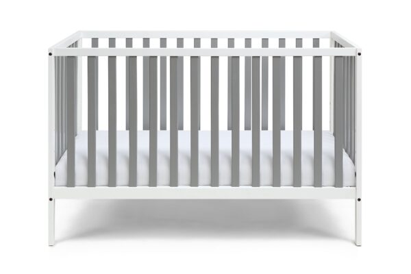 Deux - Remi 3 In 1 Convertible Island Crib - White / Gray
