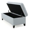 Juliana - Storage Ottoman With Fabric Upholstery - Light Blue - Image 7