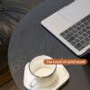Movable Adjustable Coffee Table 360 Swivel Counter Bar Height Aluminum Star Base Movable For End Table Dining Room Home Kitchen Table - Black - Image 5