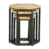 Modern Industrial End Table (Set of 3) - Black / Natural - Image 6