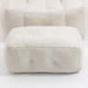 Fluffy Bean Bag Chair, Comfortable Bean Bag For Adults And Children, Super Soft Lazy Sofa Chair With Memory Foam And Ottoman, Indoor Modern Focus Bean Bag Chair For Living Room, Bedroom, Apartment - White - Image 21