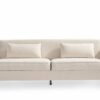 Aesthetic Sofas For Living Room, 3 Seater Couch With Classic Modern Appeal And Luxurious Soft Comfort - Beige - Image 2