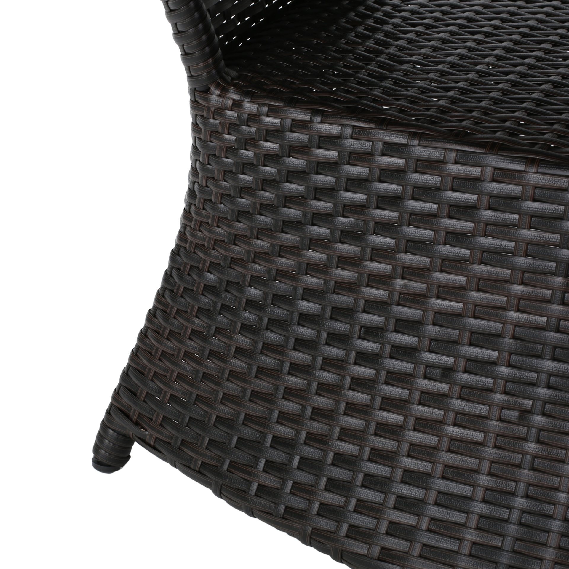 Berkeley - Chaise Lounge Side Table Outdoor Polyethylene Wicker - Brown Multi - Image 14
