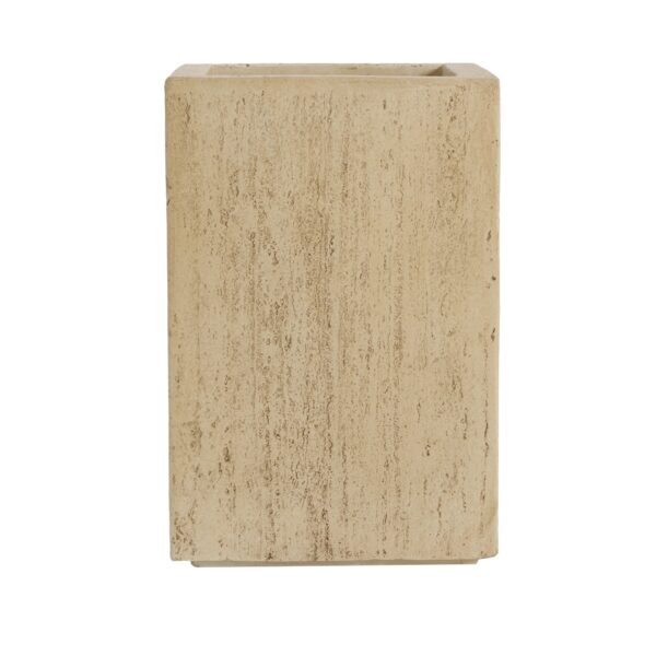 Handmade Travertine Planter Box, Magnesium Oxide - Antique Brown
