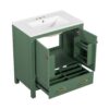 Bathroom Vanity With Single Sink, Combination Under Counter Sink, Bathroom Storage Cabinet With 2 Doors And A Drawer, Soft Closure, Multifunctional Storage - Green - Image 14