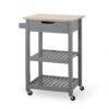 Tattnall - Kitchen Cart With Wheels - Gray - Image 5