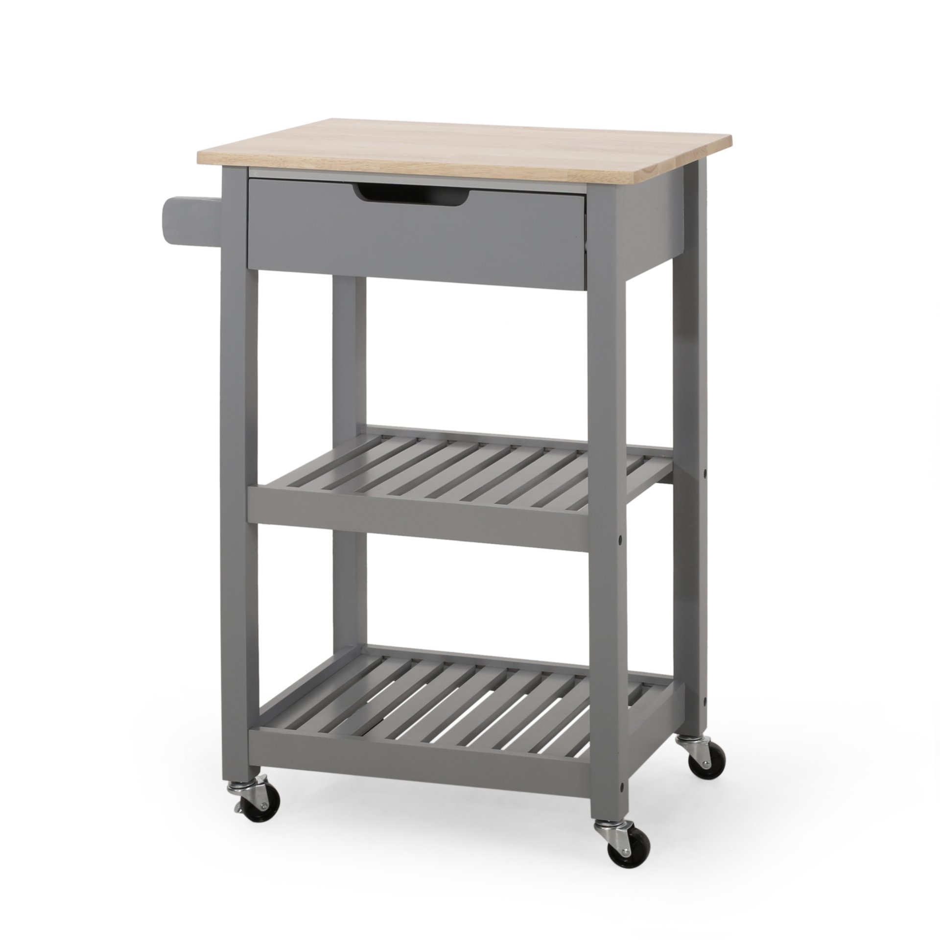 Tattnall - Kitchen Cart With Wheels - Gray - Image 5