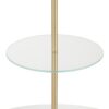 Chloe - Contemporary Shelf Floor Lamp - Clear / White - Image 3