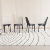 Modern Style Dining Chair (Set of 4), High Quality With Thick Cushions Metal Legs - White - Image 6