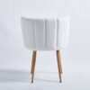 5 Piece Dining Set (MDF Table And 4 Fabric Chairs) - White - Image 4