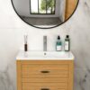 Rectangular Single Vanity Top With 1 Faucet Hole And Overflow, 28 X 19" - White - Image 5