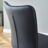 Modern Chair Set 4 Pieces With Vertical Backrest Design For Kitchen And Living Rooms - Black - Image 7