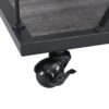 Industrial Bar Cart Kitchen Bar & Serving Cart For Home With Wheels 3 Tier Storage Shelves - Black / Gray - Image 12