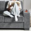 Modern Sofa Compressed 3 Seater Couch For Living Room Bedroom Office - Gray - Image 9