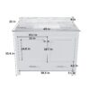 43" Bathroom Vanity Multi Functional Cabinet - White - Image 3