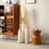 Floor Metal Vase Modern Style Decoration Home Metal Vase (Set of 3) Gorgeous Home Decoration Large Glazed Metal Vases - Gold / White - Image 14