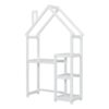 House-Shaped Wooden Writing Desk, Kids Study Table, Bookshelf & Toy Storage - White - Image 14