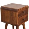 Mini Curved Nightstand - Beige Brown - Image 8