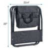 Folding Outdoor Chairs With Storage Bag, Portable Chair For Indoor, Outdoor Camping, Picnics And Fishing (Set of 2) - Gray - Image 6