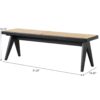 Keira - Bench - Black / Rattan - Image 12