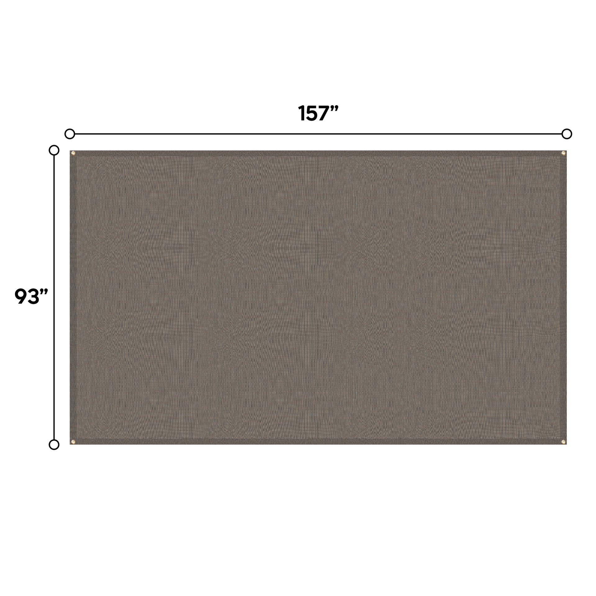 13' X 7.7' Outdoor Pergola Sun Shade Cover Cloth Patio Canopy Hdpe Permeable With Grommets - Brown - Image 3