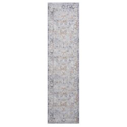 Payas - 2' X 8' Traditional Runner Rug - Ivory / Gray