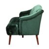 Comfy 3 Seat Sofa With Wooden Legs, For Living Room And Study - Emerald - Image 6