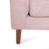 Contemporary 3 Seater Sofa With Plush Accents - Blush - Image 10